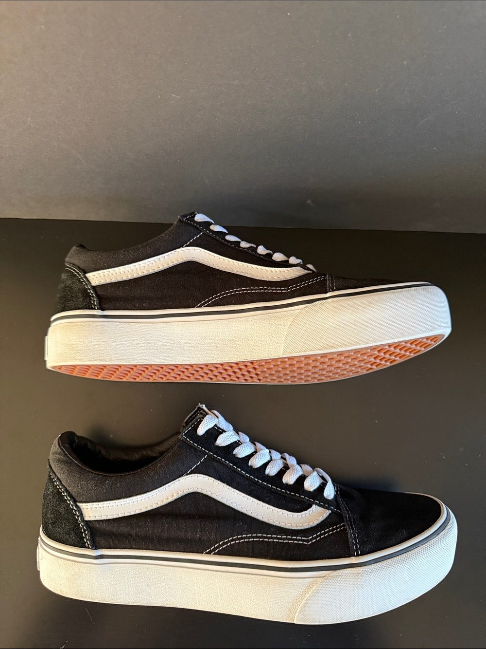 VANS Black & White Old Skool Platform Shoe - Picture 5 of 11